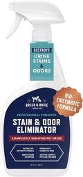Rocco & Roxie Enzyme Stain & Odor Eliminator. 32 Fl Oz | Bio-enzymatic urine destroyer; CRI Certified Safe; made in USA; for carpets. bedding. litter boxes. crates & cars
