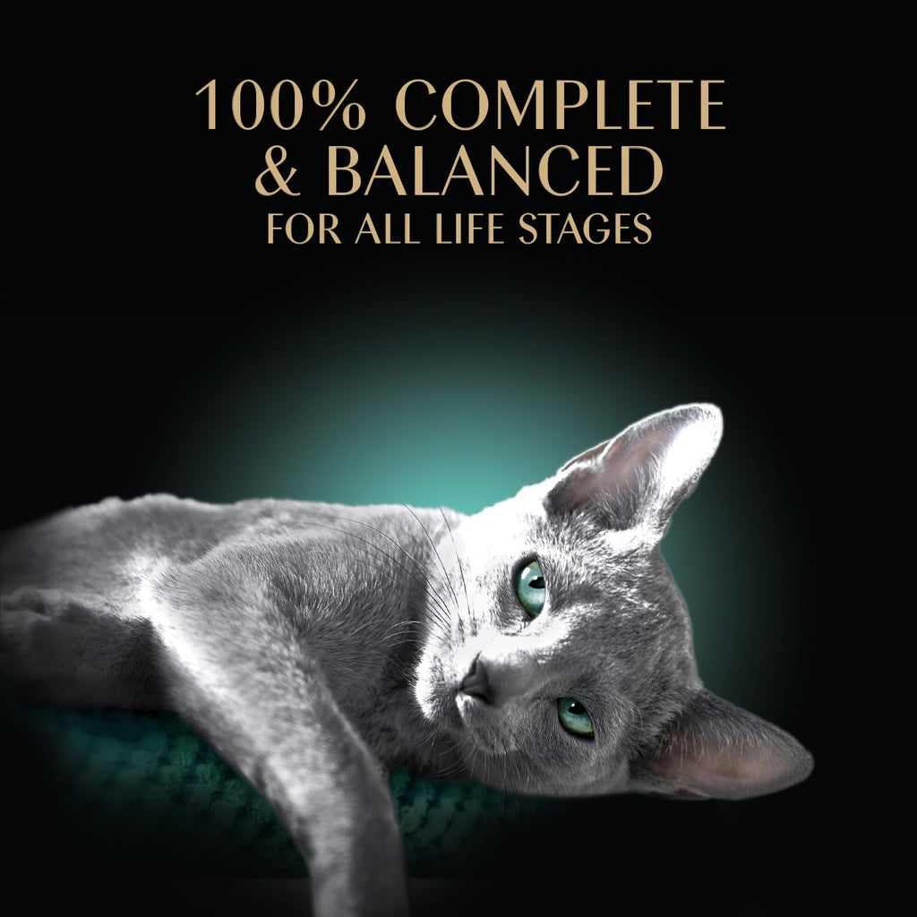 Sheba Perfect Portions Cuts Wet Cat Food. Multipack. 2.6 oz. 24 ct | Grain-free. Chicken. Salmon & Turkey flavors. protein-rich. no corn or soy. essential vitamins & minerals. twin-pack trays