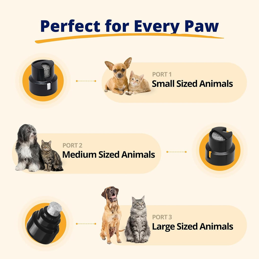 Heusom Silent Groom Pro Pet Nail Grinder | Whisper Quiet Dog Nail Grinder | Claw Trimmer for Dogs. Cats & Other Animals | Safe & Stress Free Nail Grooming. Ideal for Sensitive Dogs of All Breeds &Sizes