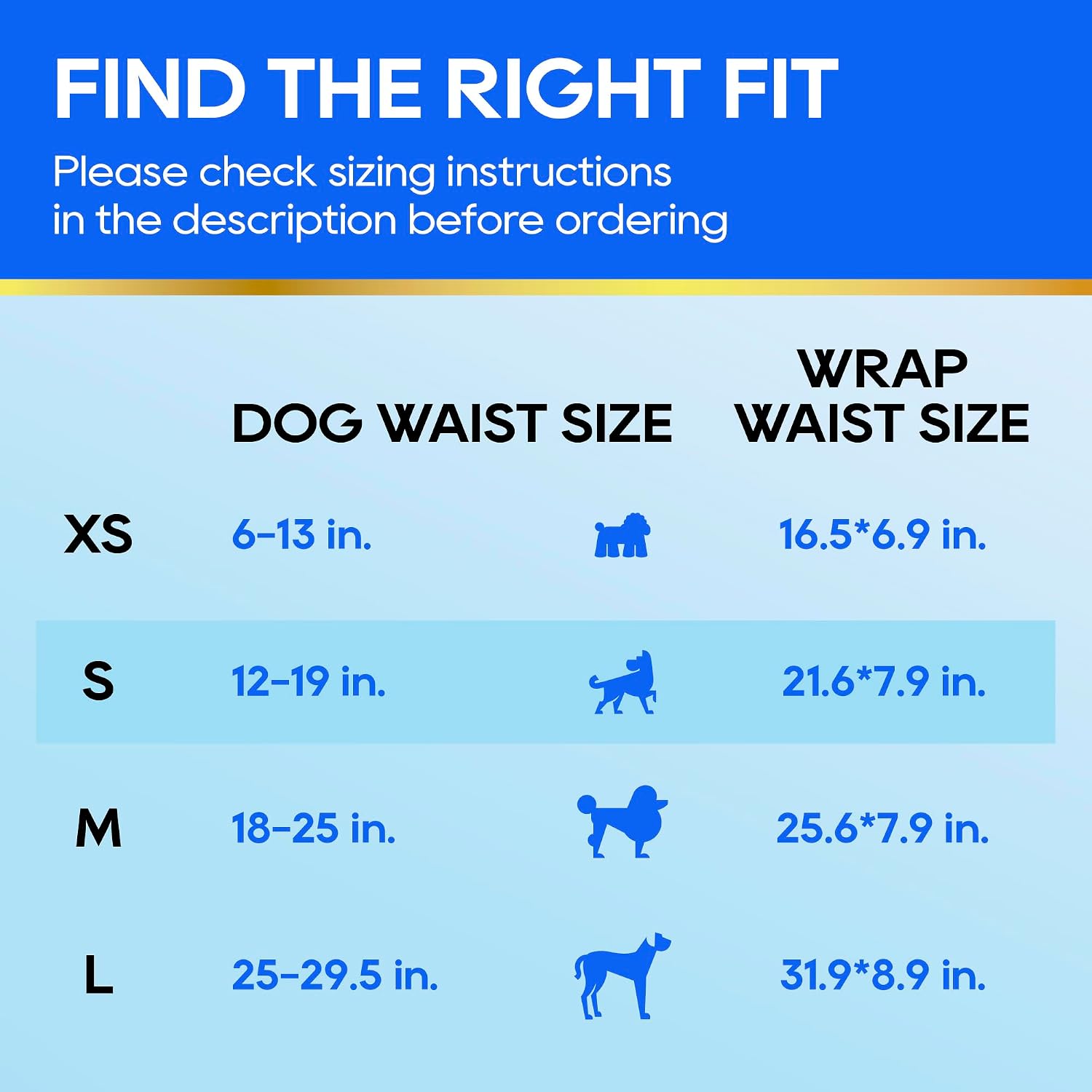 HONEY CARE All-Absorb A26 Male Dog Wrap. 50 Count. Small