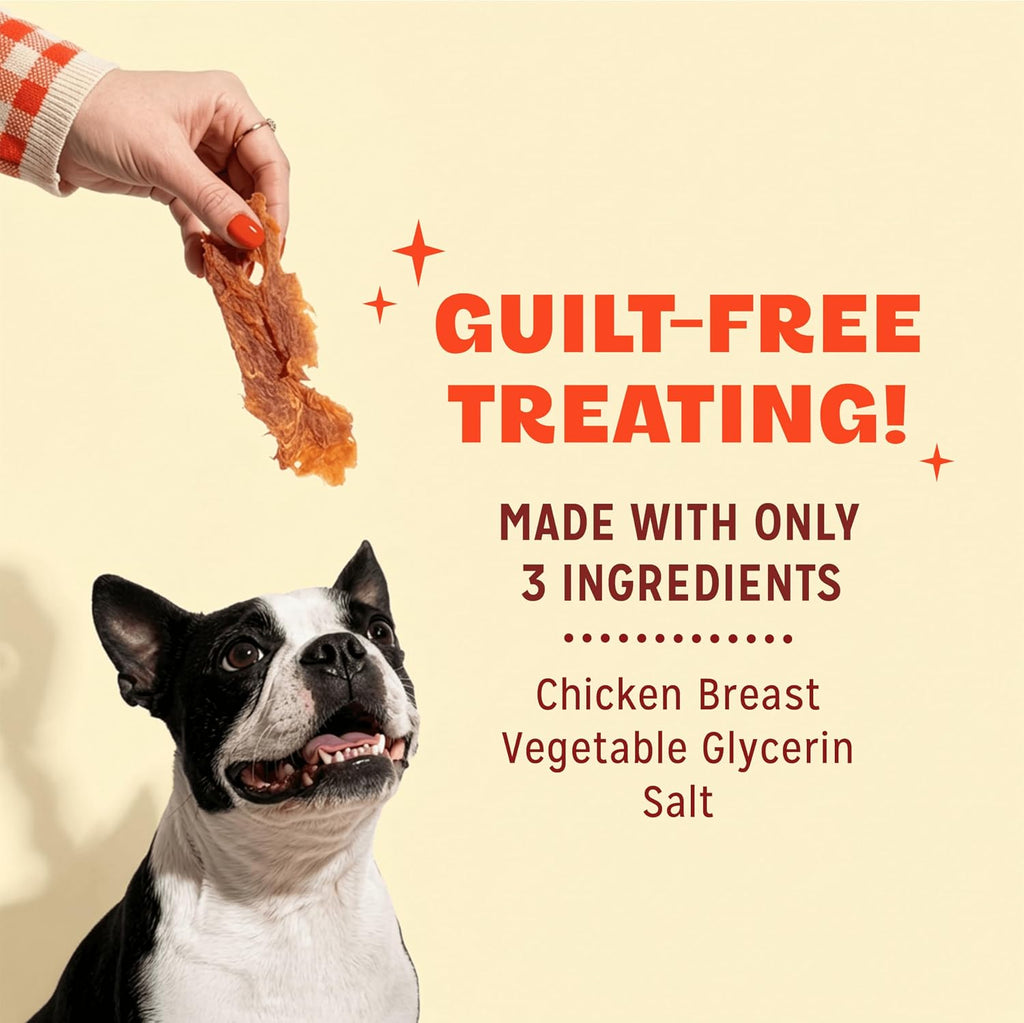 Pur Luv Chicken Jerky Dog Treats. Made with 100% Real Chicken Breast. 16 Ounces. Healthy. Easily Digestible. Long-Lasting. High Protein. Satisfies Dog's Urge to Chew