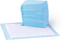Amazon Basics Leak-Proof Dog and Puppy Potty Training Pee Pads with Quick-Dry 5-Layer Super Absorbent Surface for Dog Training. Floor Protection. Regular Size 22x22. Blue & White. 50 Count