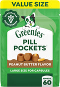 Greenies Pill Pockets Large Size Dog Treats. Peanut Butter. 15.8 oz | Vet-recommended. capsule size. low calorie. odor masking. stress- and mess-free medication experience