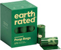 Earth Rated Dog Poop Bags on Refill Rolls. 270 Bags. Unscented | Guaranteed Leak Proof and Extra Thick Waste Bag Refill Rolls
