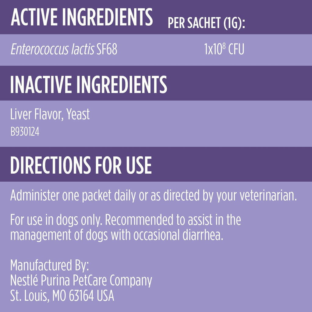 Purina Pro Plan Veterinary Supplements FortiFlora Probiotic Powder for Dogs. Daily Support for Digestive and Immune Health and Occasional Diarrhea