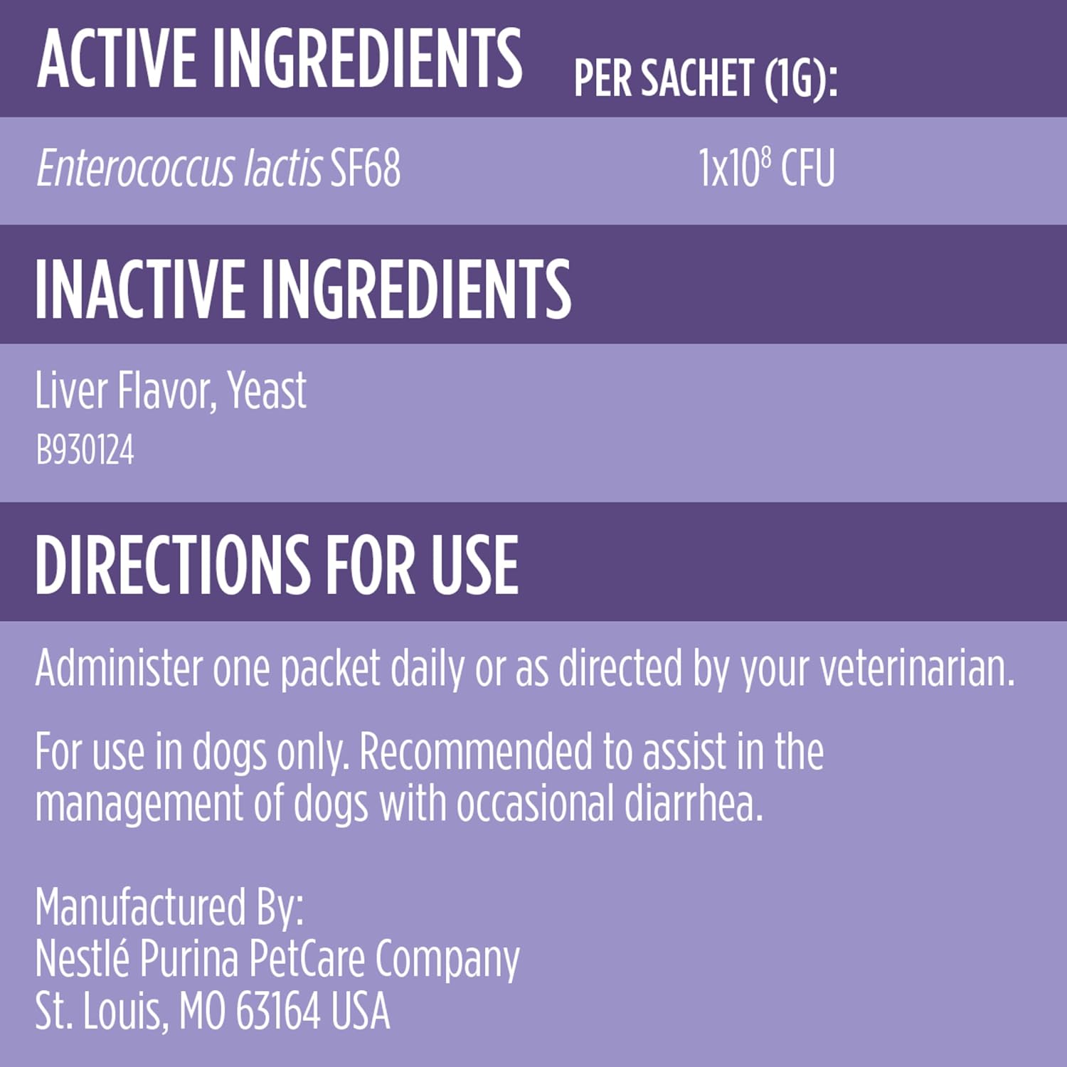 Purina Pro Plan Veterinary Supplements FortiFlora Probiotic Powder for Dogs. Daily Support for Digestive and Immune Health and Occasional Diarrhea