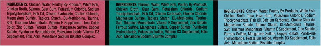 Sheba Perfect Portions Pate Wet Cat Food. Seafood Variety. 2.6 oz. 24 ct | Grain-free. made in USA. Sustainable Salmon. Signature Seafood & Whitefish Tuna. no artificial flavors. twin-pack trays