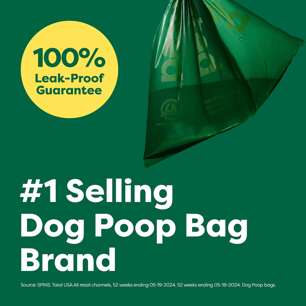 Earth Rated Dog Poop Bags on Refill Rolls. 270 Bags. Unscented | Guaranteed Leak Proof and Extra Thick Waste Bag Refill Rolls