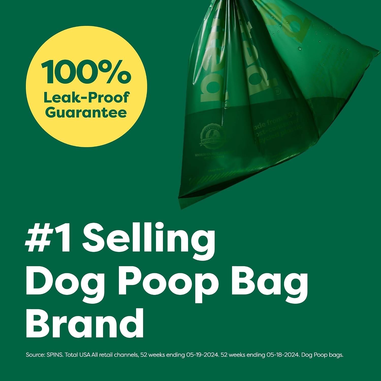 Earth Rated Dog Poop Bags on Refill Rolls. 270 Bags. Unscented | Guaranteed Leak Proof and Extra Thick Waste Bag Refill Rolls