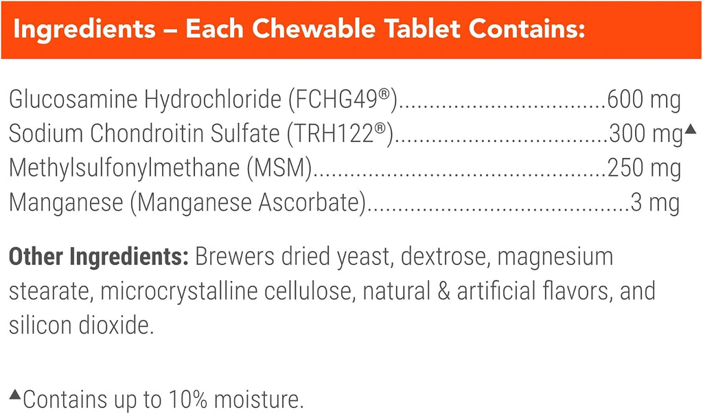 Nutramax Cosequin Joint Supplement for Dogs. Chewable Tablets. 132ct | Glucosamine + Chondroitin for Dogs with MSM. Supports Healthy Joints. All Breeds & Sizes. All Ages