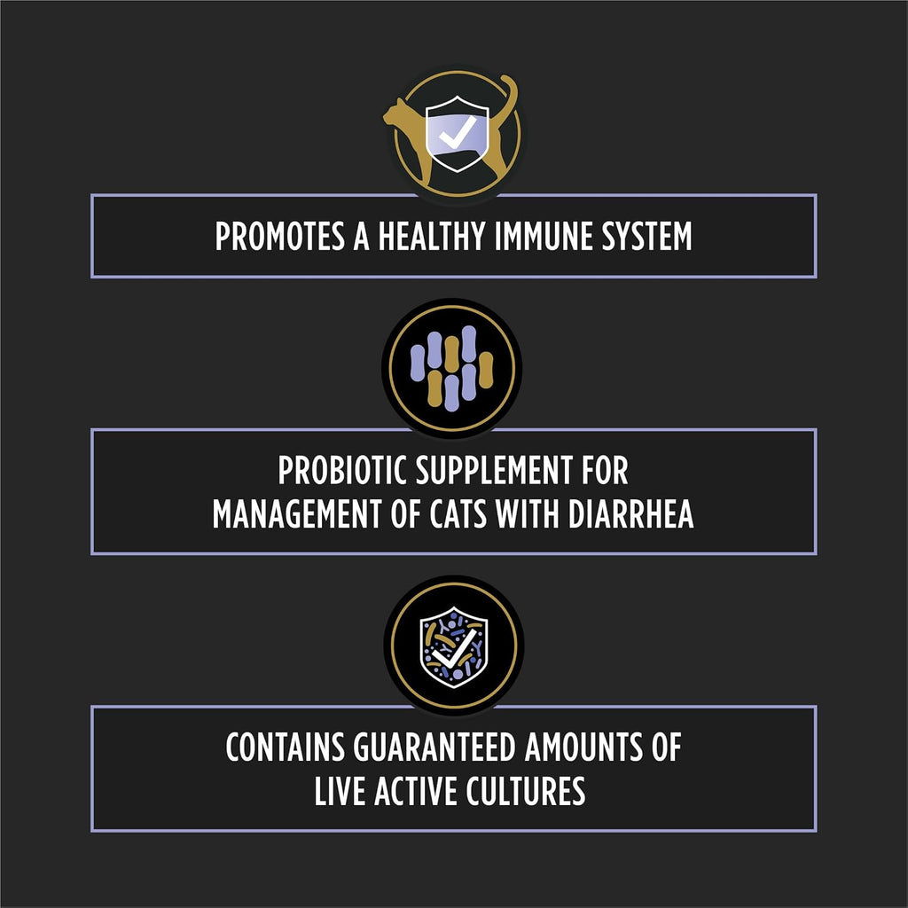 Pro Plan Veterinary Diets FortiFlora Daily Probiotic Powder Supplement for Cats with Digestive Support and Immune System for Occasional Diarrhea