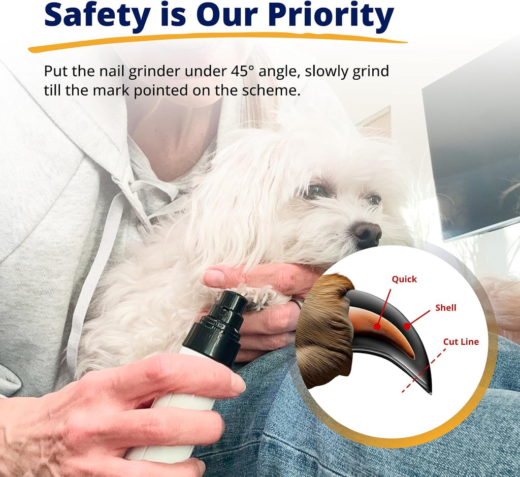Heusom Silent Groom Pro Pet Nail Grinder | Whisper Quiet Dog Nail Grinder | Claw Trimmer for Dogs. Cats & Other Animals | Safe & Stress Free Nail Grooming. Ideal for Sensitive Dogs of All Breeds &Sizes