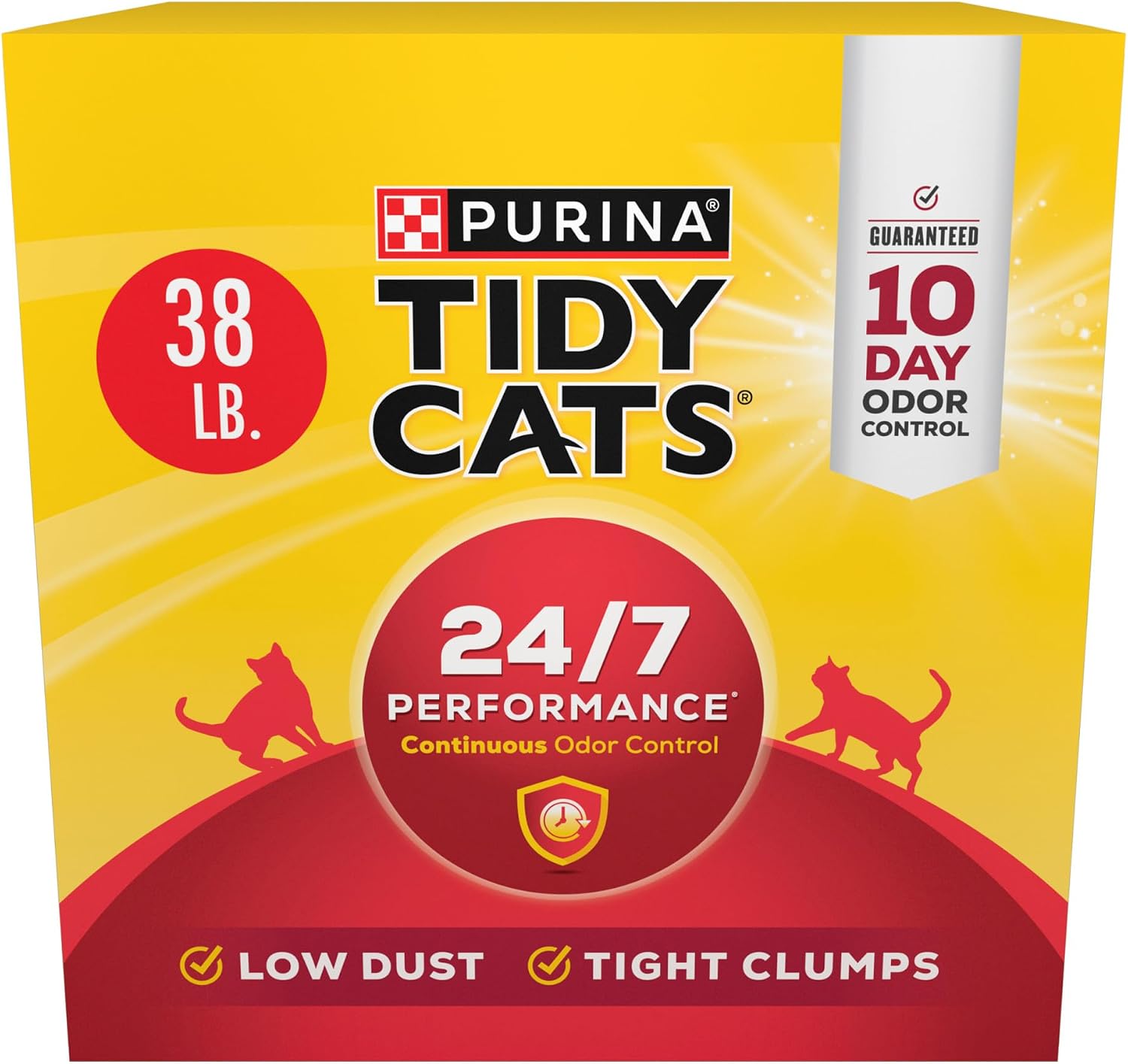 Purina Tidy Cats 24/7 Performance Clumping Cat Litter. 16 lb Bag | Clean Linen scent with 24/7 slow-release deodorizer in a smaller. easy-pour size