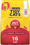 Purina Tidy Cats 24/7 Performance Clumping Cat Litter. 16 lb Bag | Clean Linen scent with 24/7 slow-release deodorizer in a smaller. easy-pour size