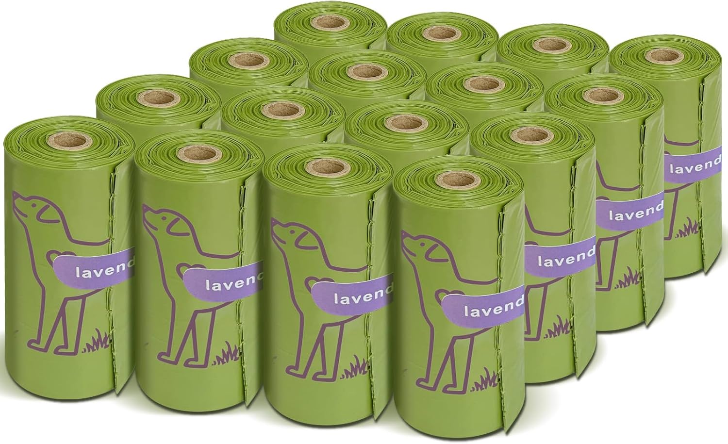 240 Count Lavender Scented 13 x 9 Dog Poop Bags Rolls | Leakproof Strong & Sturdy Waste Bags for Doggie Cat Pet