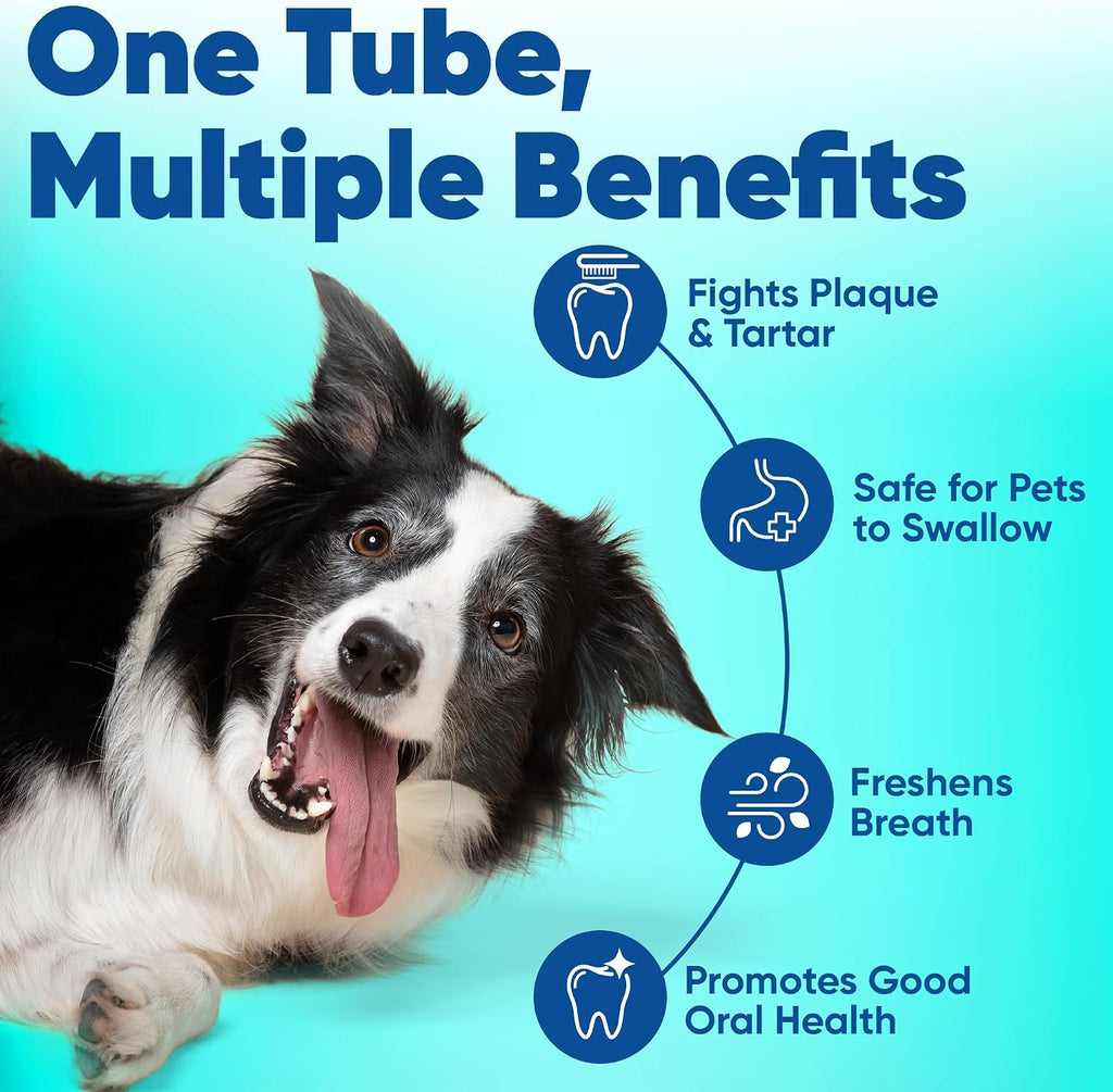 C.E.T. Enzymatic Toothpaste for Dogs and Cats. Poultry. 2.5oz | Plaque and tartar control for fresh breath. pet dental care toothpaste. Dual enzyme system. poultry flavored toothpaste