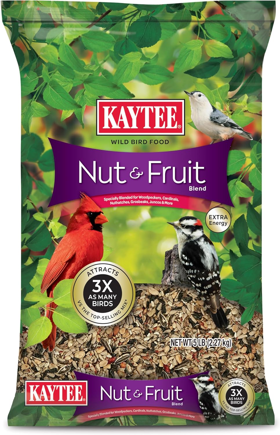 Kaytee Nut & Fruit Wild Bird Seed. 5 lb
