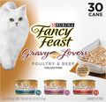 Purina Fancy Feast Gravy Lovers Wet Cat Food. 3 oz Cans. 30-Pack | Variety Pack with poultry and beef grilled gourmet recipes. made with no artificial colors or preservatives