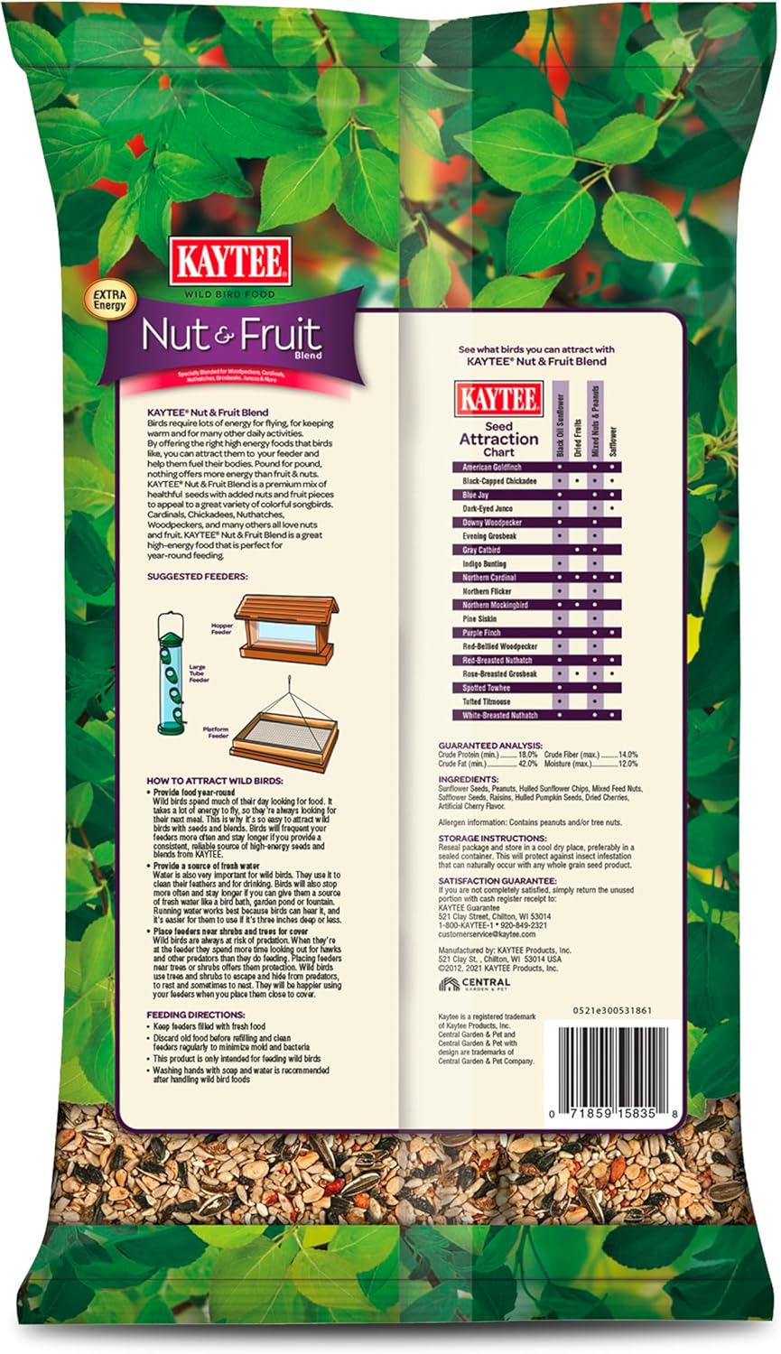 Kaytee Nut & Fruit Wild Bird Seed. 5 lb