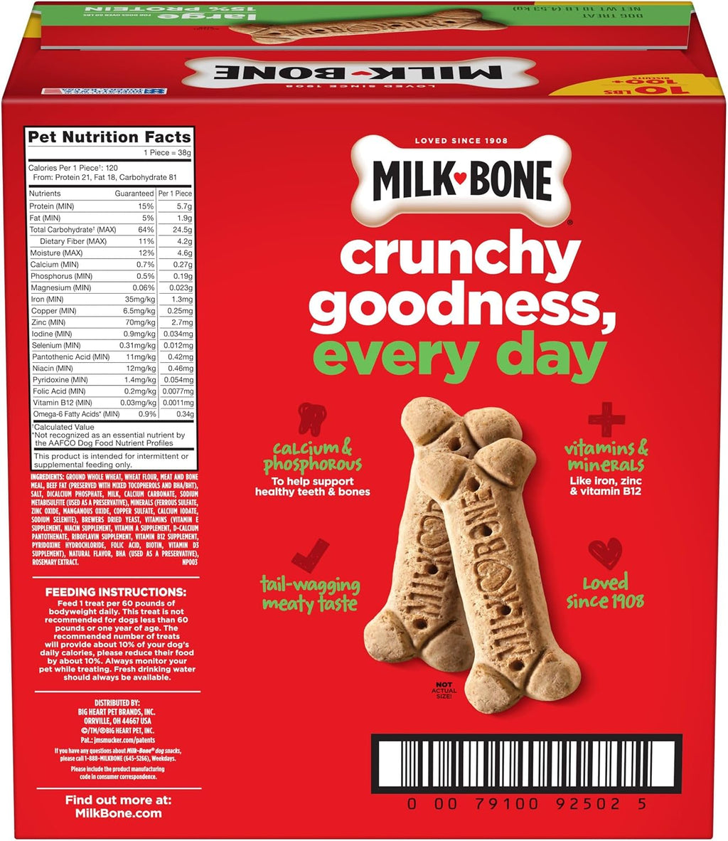 Milk-Bone Original Biscuits Large Dog Treats. 10 Lb.