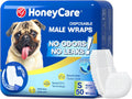 HONEY CARE All-Absorb A26 Male Dog Wrap. 50 Count. Small