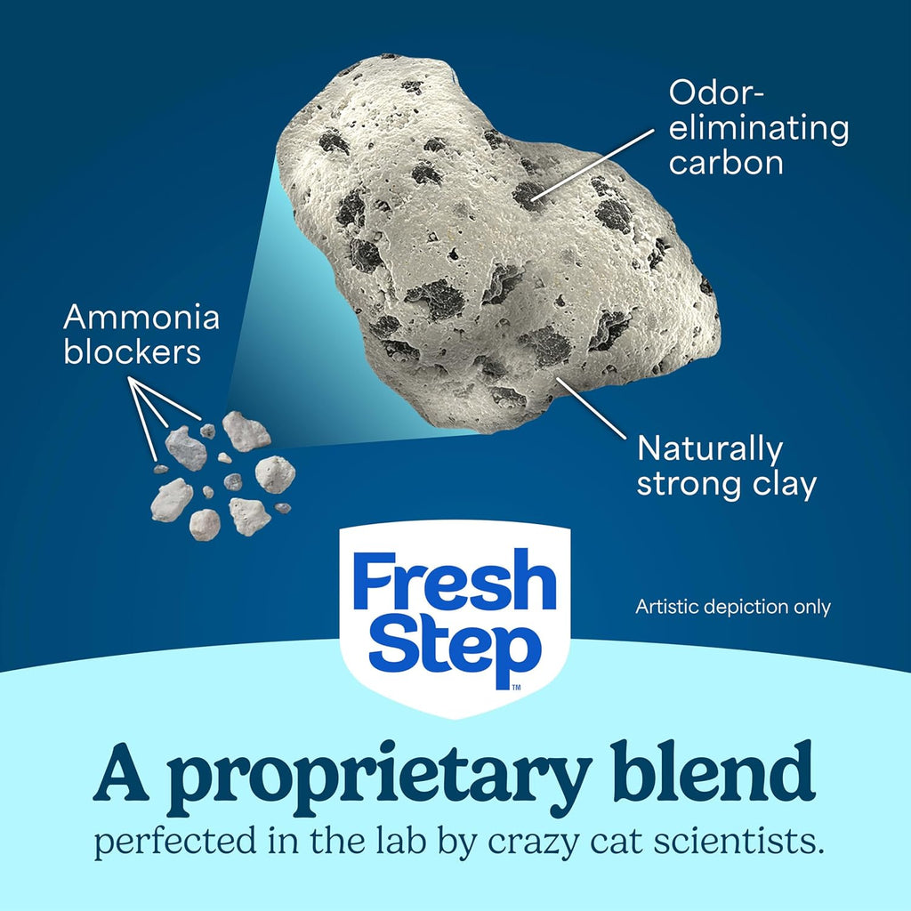 Fresh Step Odor Shield Multi Cat Clumping Cat Litter. 14 lb. | Febreze Freshness. Odor Shield with Ammonia Block Technology. Low Dust. Compatible with Most Automatic Litter Boxes