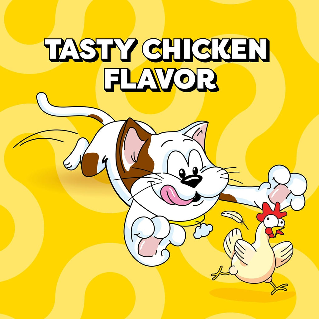 Temptations Classic Crunchy and Soft Cat Treats. Tasty Chicken. 16 oz | Under 2 calories per treat. crunchy outside & soft inside. resealable tub. 100% complete & balanced for adult cats