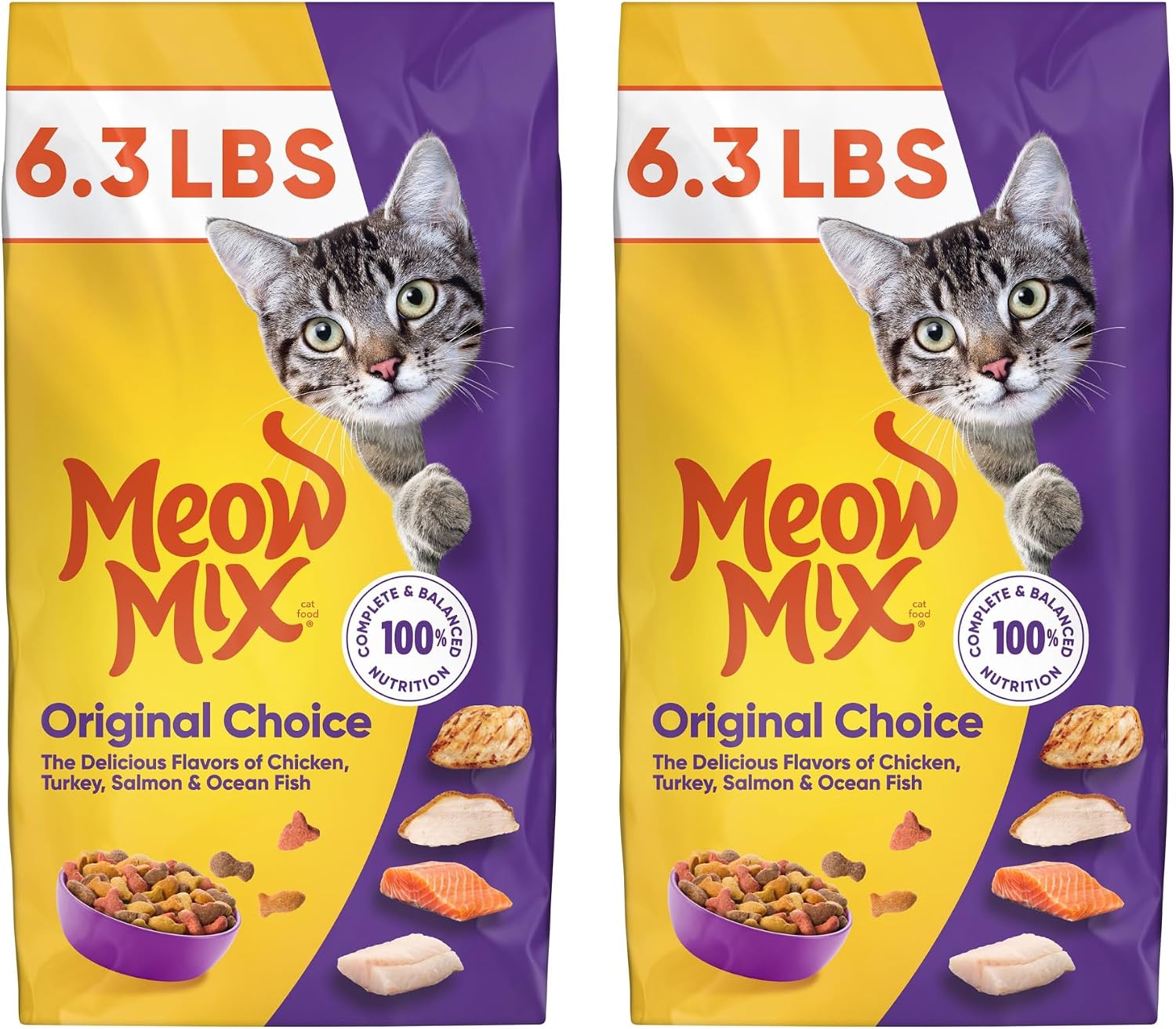 Meow Mix Original Choice Dry Cat Food. 6.3 Pound Bag