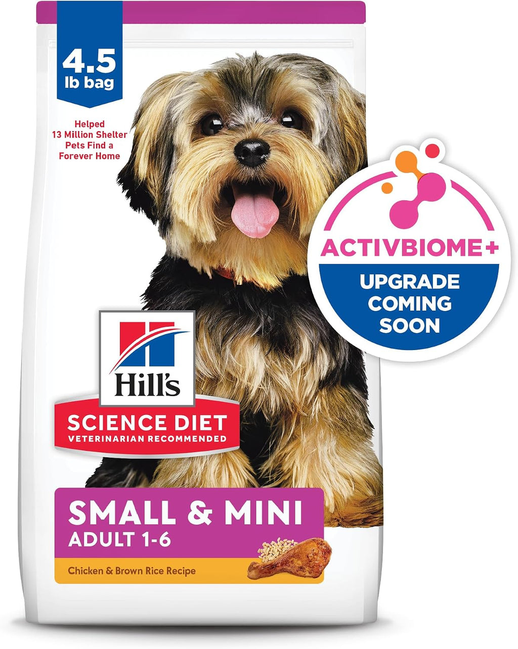 Hill's Science Diet Adult 1-6 Small & Mini Dry Dog Food | #1 Veterinarian Recommended. Chicken & Brown Rice. 4.5 lb. Bag