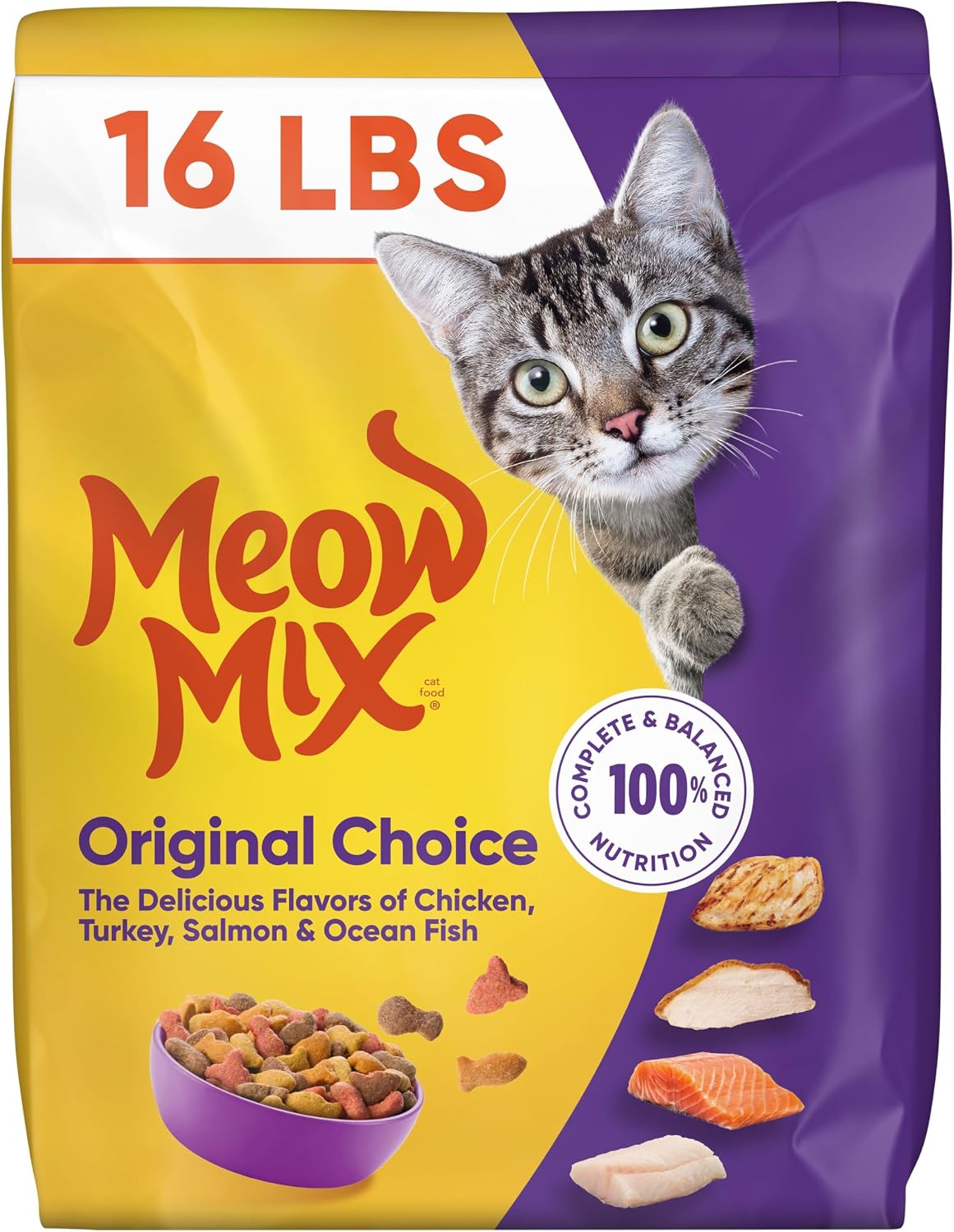 Meow Mix Original Choice Dry Cat Food. 6.3 Pound Bag