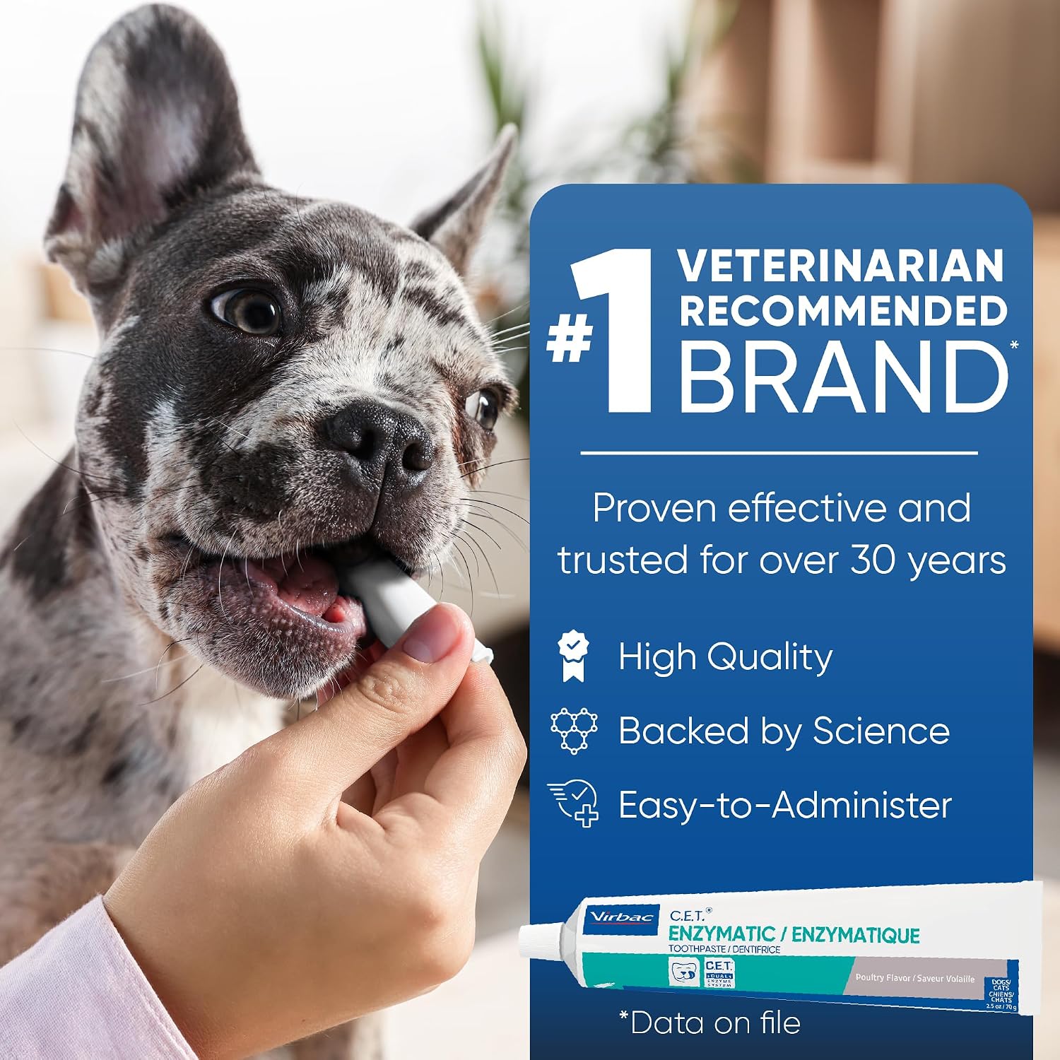 C.E.T. Enzymatic Toothpaste for Dogs and Cats. Poultry. 2.5oz | Plaque and tartar control for fresh breath. pet dental care toothpaste. Dual enzyme system. poultry flavored toothpaste