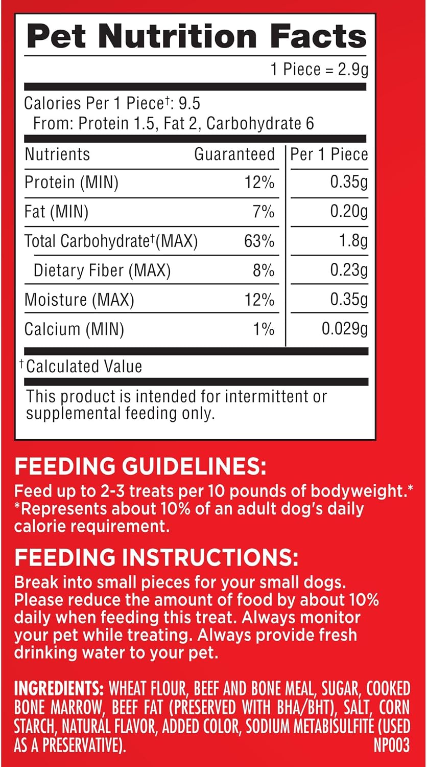 Milk-Bone MaroSnacks Small Dog Treats with Real Bone Marrow. 40 Oz. | Dog treats with 12% protein