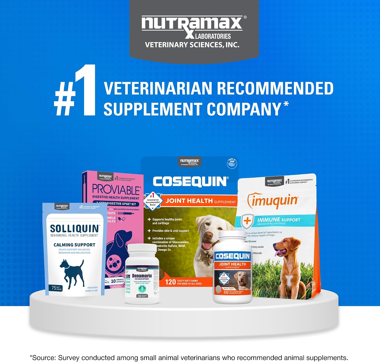 Nutramax Cosequin Joint Supplement for Dogs. Chewable Tablets. 132ct | Glucosamine + Chondroitin for Dogs with MSM. Supports Healthy Joints. All Breeds & Sizes. All Ages