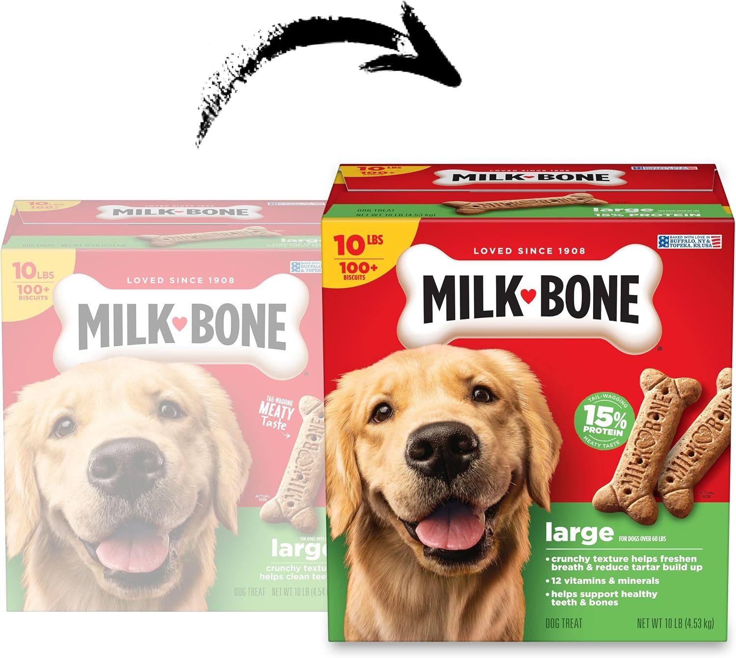Milk-Bone Original Biscuits Large Dog Treats. 10 Lb.