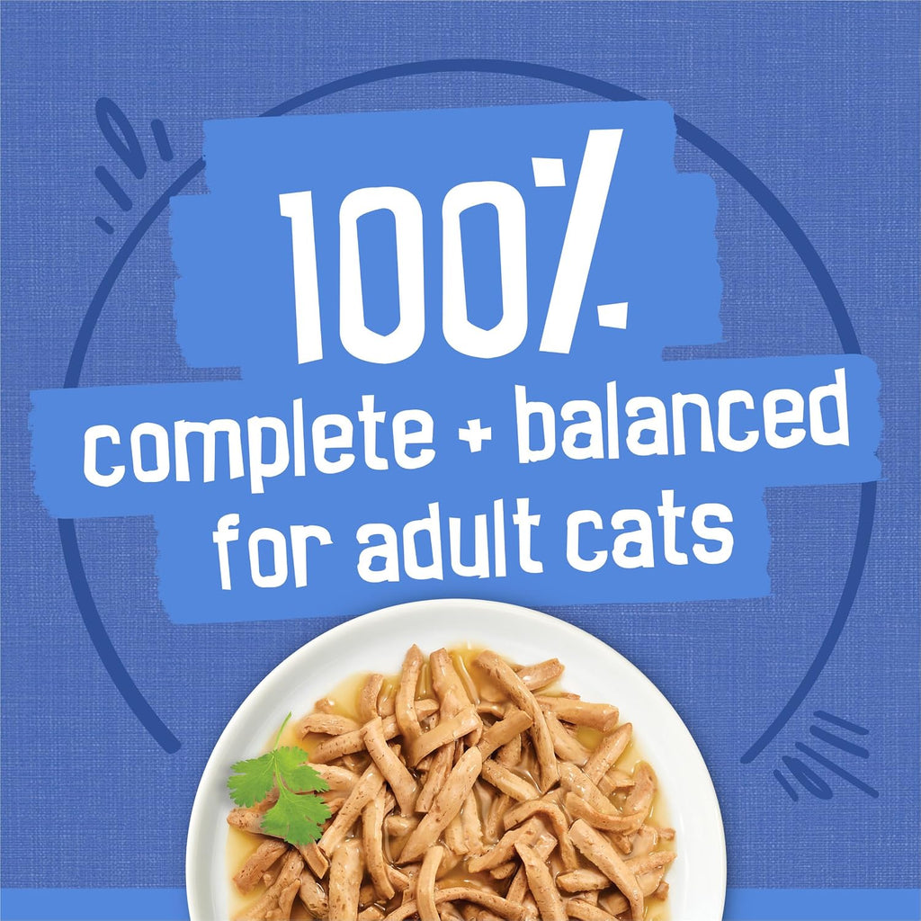 Purina Friskies Wet Cat Food Variety Pack. Shreds. 40 Pack 5.5 oz Cans | Beef. turkey and cheese. chicken and salmon. and ocean whitefish and tuna recipes in savory gravy