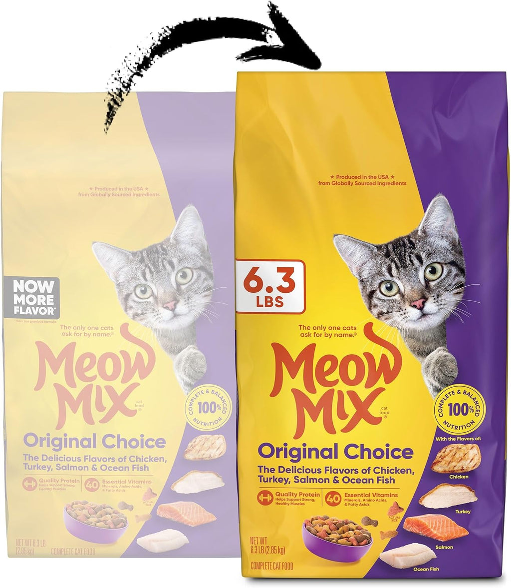 Meow Mix Original Choice Dry Cat Food. 6.3 Pound Bag