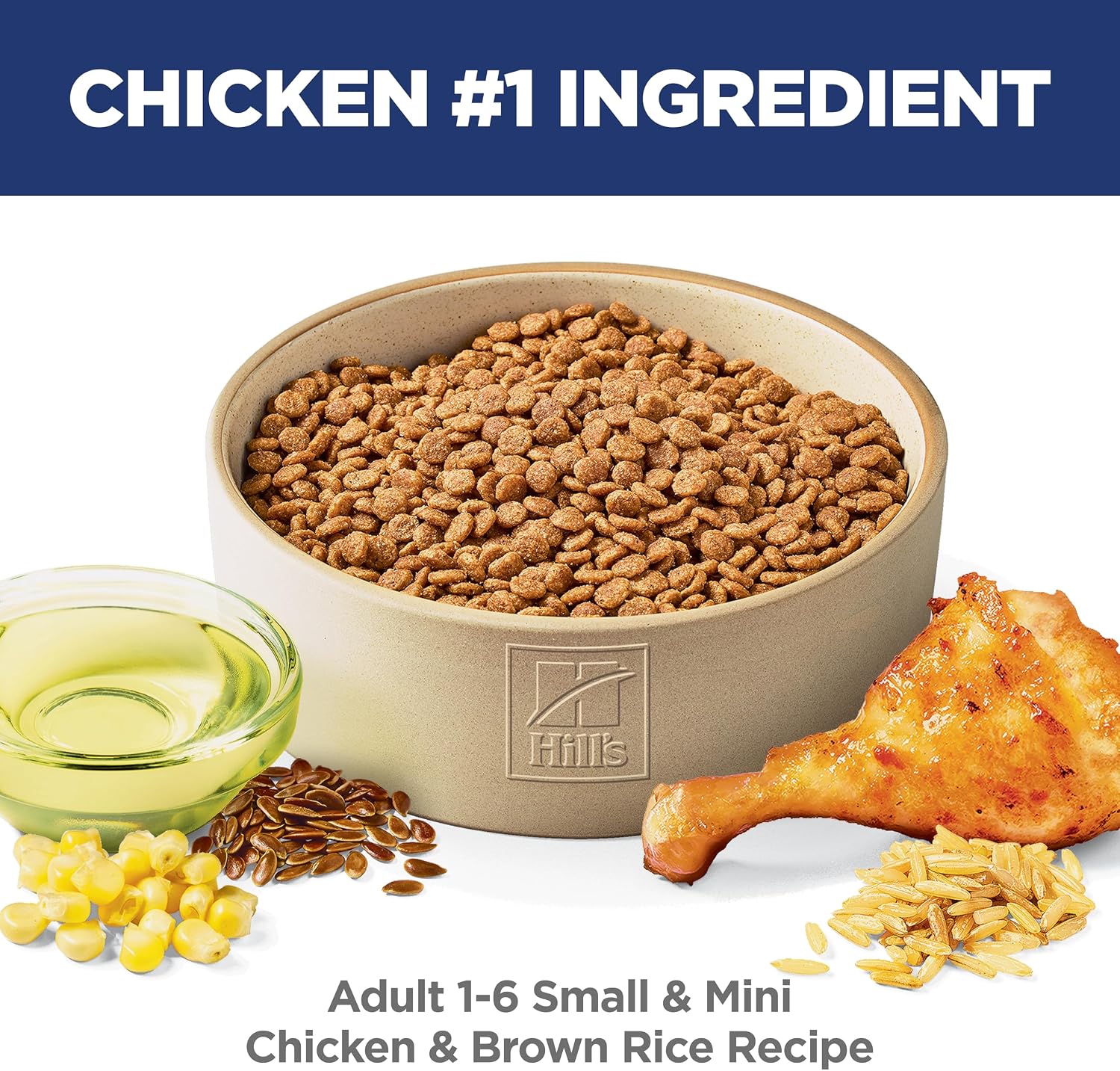 Hill's Science Diet Adult 1-6 Small & Mini Dry Dog Food | #1 Veterinarian Recommended. Chicken & Brown Rice. 4.5 lb. Bag