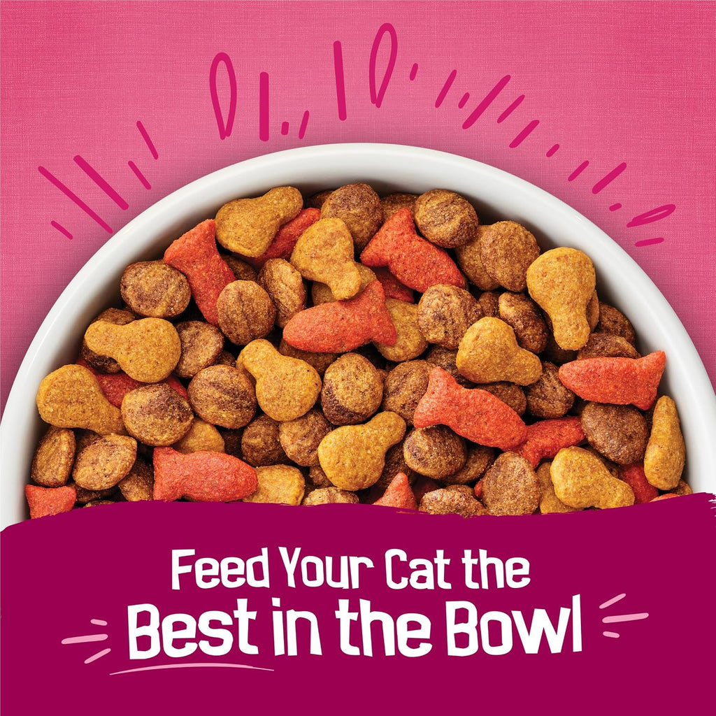Purina Friskies Gravy Swirlers With Flavors of Chicken. Salmon and Gravy Dry Cat Food - 3.15 lb. Bag