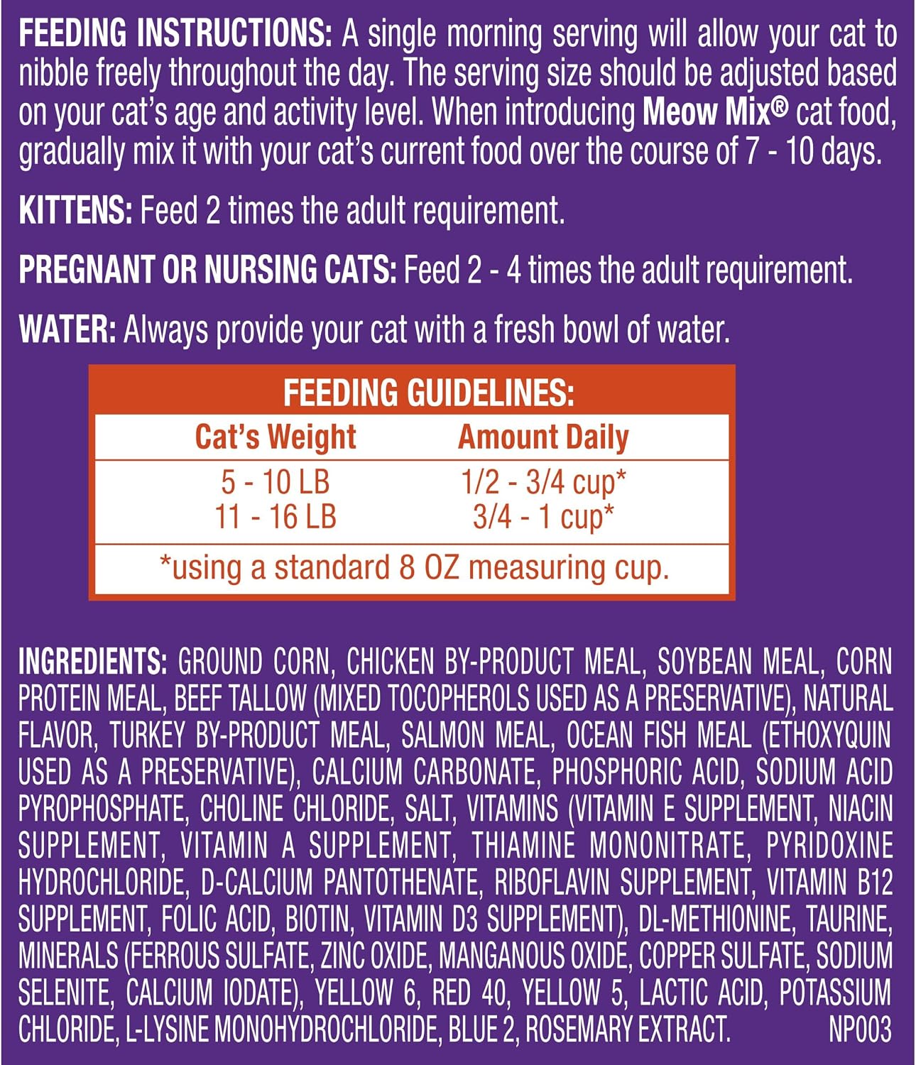 Meow Mix Original Choice Dry Cat Food. 6.3 Pound Bag