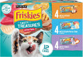 Purina Friskies Wet Cat Food Variety Pack. Tasty Treasures Prime Filets (With Ocean Fish and Tuna. With Chicken and With Turkey) - 5.5 Ounce (Pack of 12)