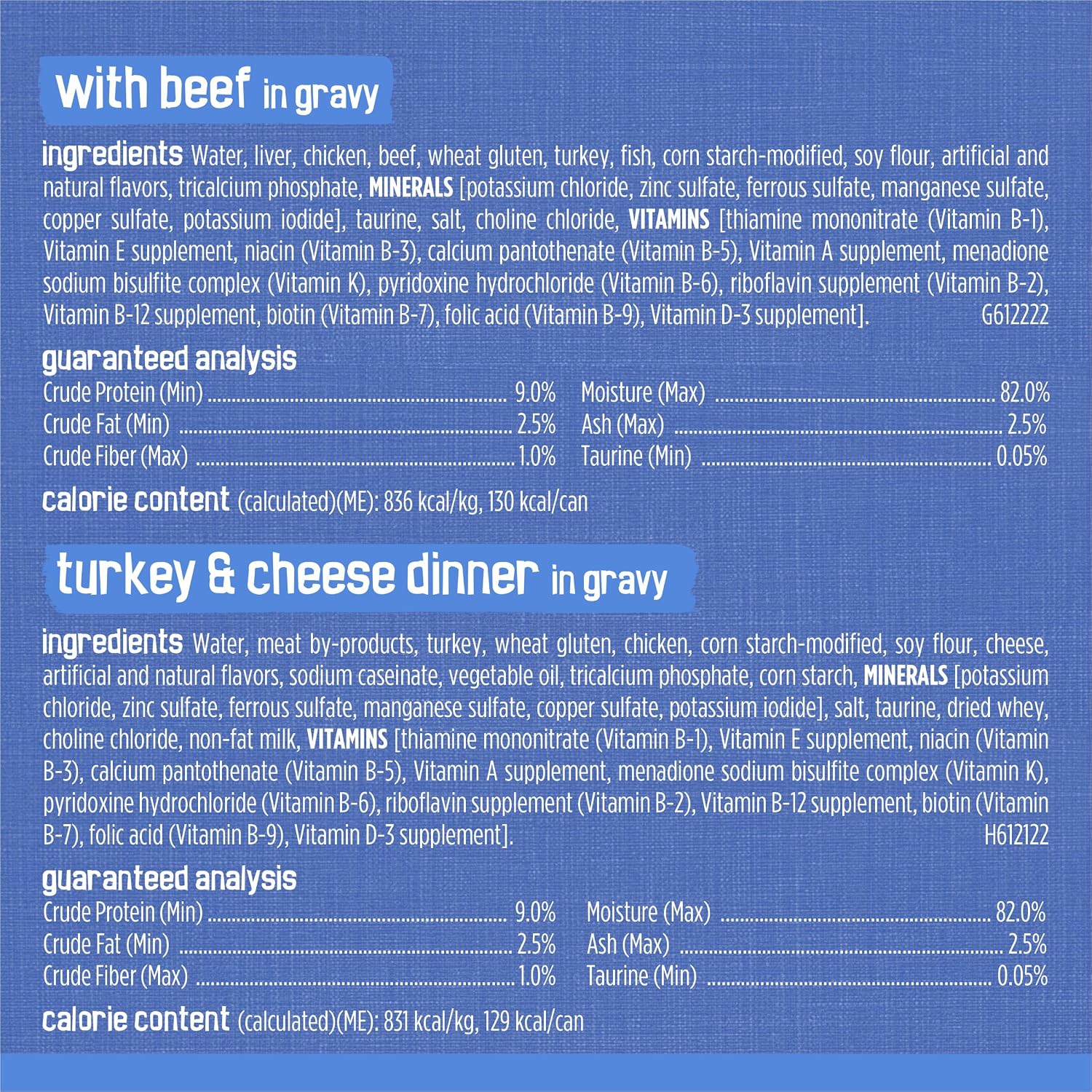 Purina Friskies Wet Cat Food Variety Pack. Shreds. 40 Pack 5.5 oz Cans | Beef. turkey and cheese. chicken and salmon. and ocean whitefish and tuna recipes in savory gravy