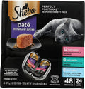 Sheba Perfect Portions Pate Wet Cat Food. Seafood Variety. 2.6 oz. 24 ct | Grain-free. made in USA. Sustainable Salmon. Signature Seafood & Whitefish Tuna. no artificial flavors. twin-pack trays