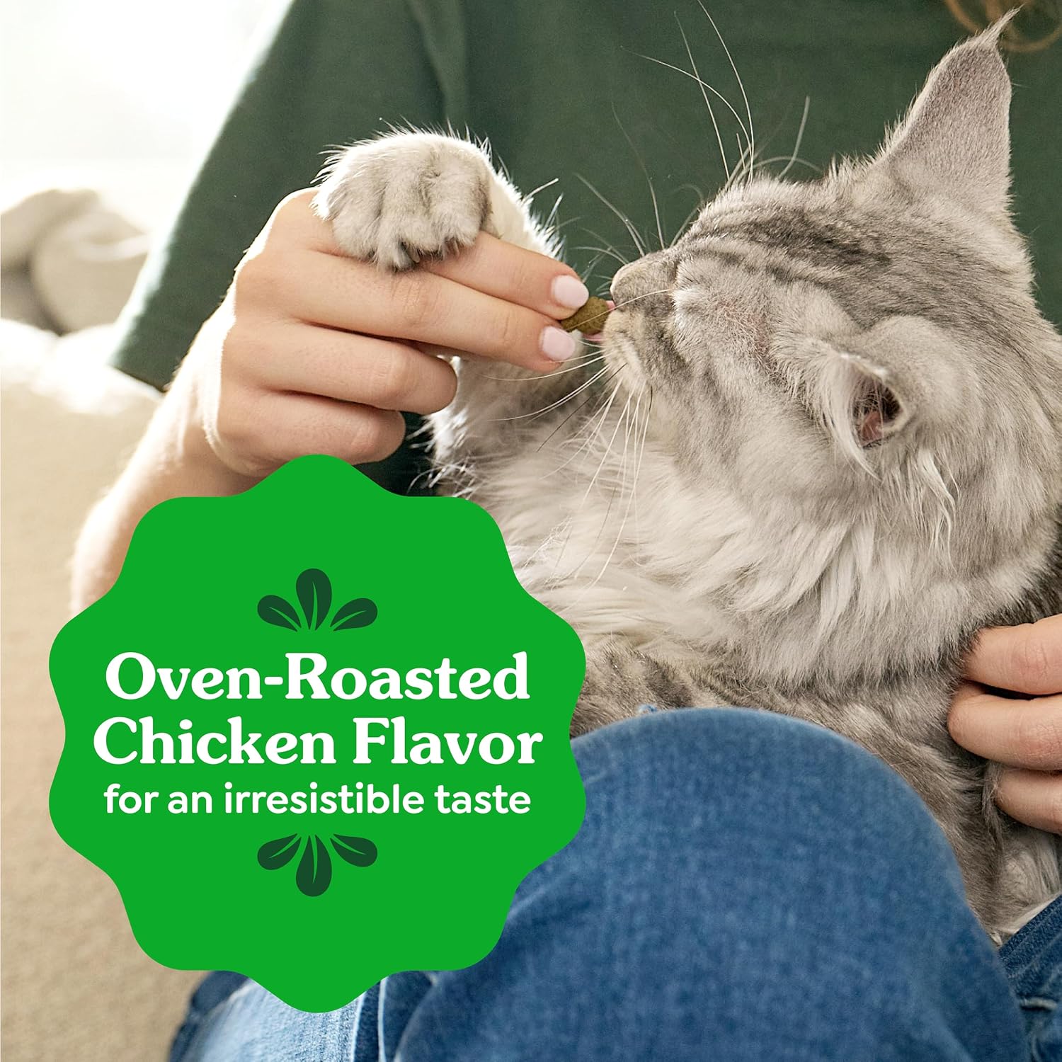 Greenies Feline Natural Dental Cat Treats. Roasted Chicken Flavor. 9.75 oz | #1 vet-recommended. clinically-proven oral care. cleans teeth and freshens breath. cleans to gumline. natural ingredients