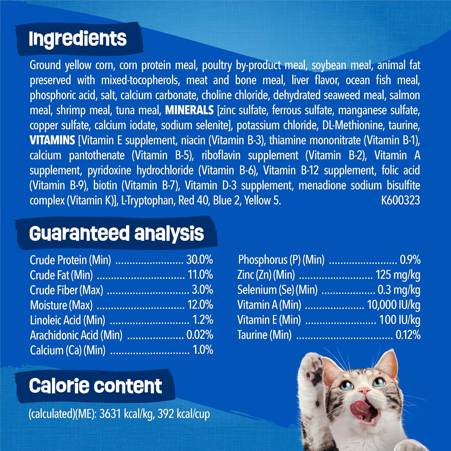 Purina Friskies Dry Cat Food Seafood Sensations With Salmon. Tuna. and Shrimp Flavors - 22 lb. Bag